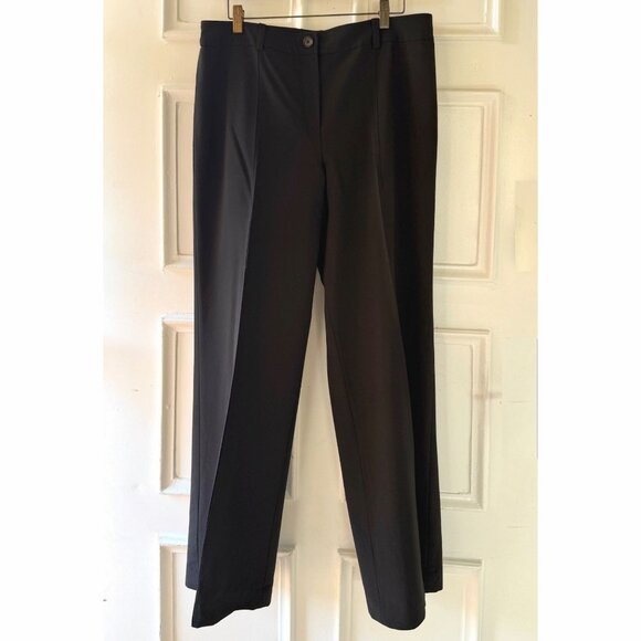 Ann Taylor Pants Size 12 Black Wool Blend Classic Career Essentials Straight Leg - Picture 3 of 14